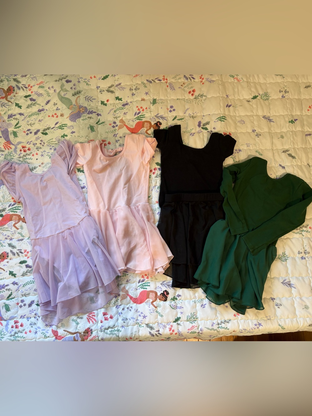 Girls' Sleeveless Tulle Dress BUNDLE - Lilac, Pink, Black, Green